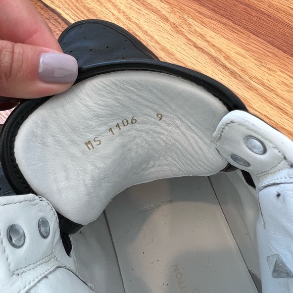 Black Louis Vuitton high top sneakers. - Picture 4 of 4